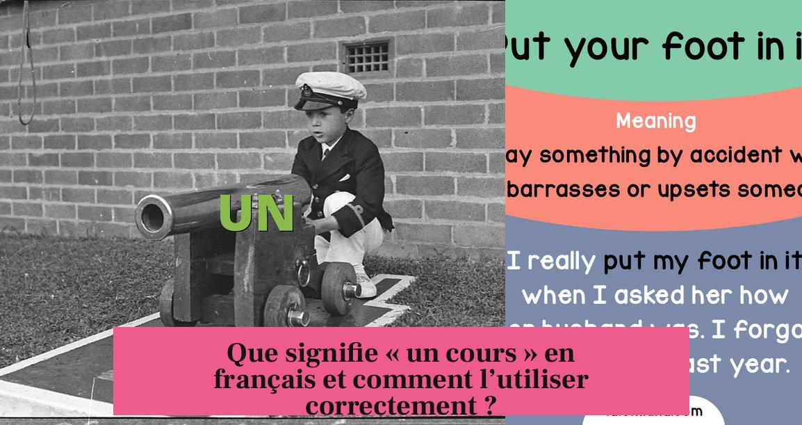 Que signifie « un cours » en français et comment l’utiliser correctement ?