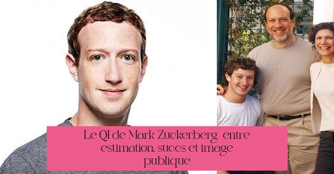 Le QI de Mark Zuckerberg : entre estimation, succès et image publique
