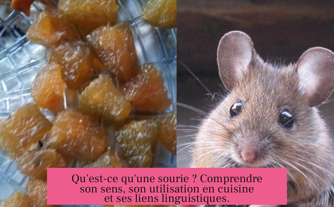 Qu'est-ce qu'une sourie ? Comprendre son sens, son utilisation en cuisine et ses liens linguistiques.