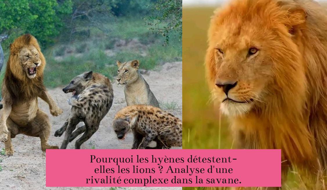 Pourquoi les hyènes détestent-elles les lions ? Analyse d'une rivalité complexe dans la savane.