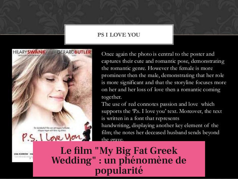 Le film "My Big Fat Greek Wedding" : un phénomène de popularité