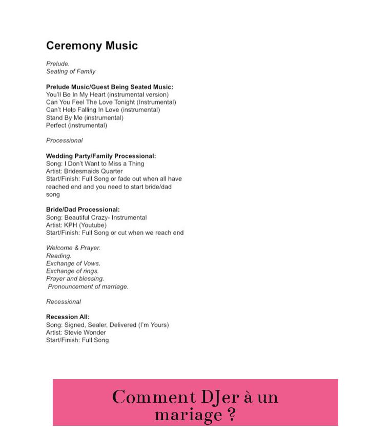 Comment DJer à un mariage ?