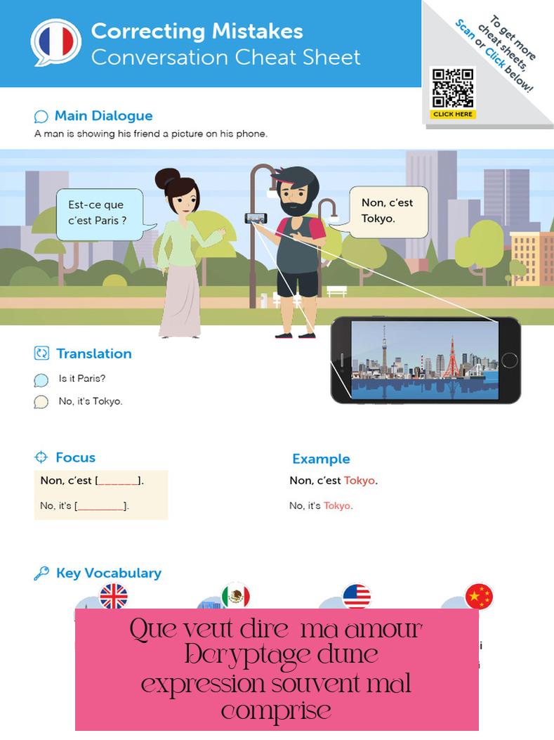 Que veut dire « ma amour » ? Décryptage d’une expression souvent mal comprise