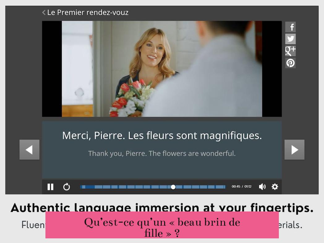 Qu’est-ce qu’un « beau brin de fille » ?