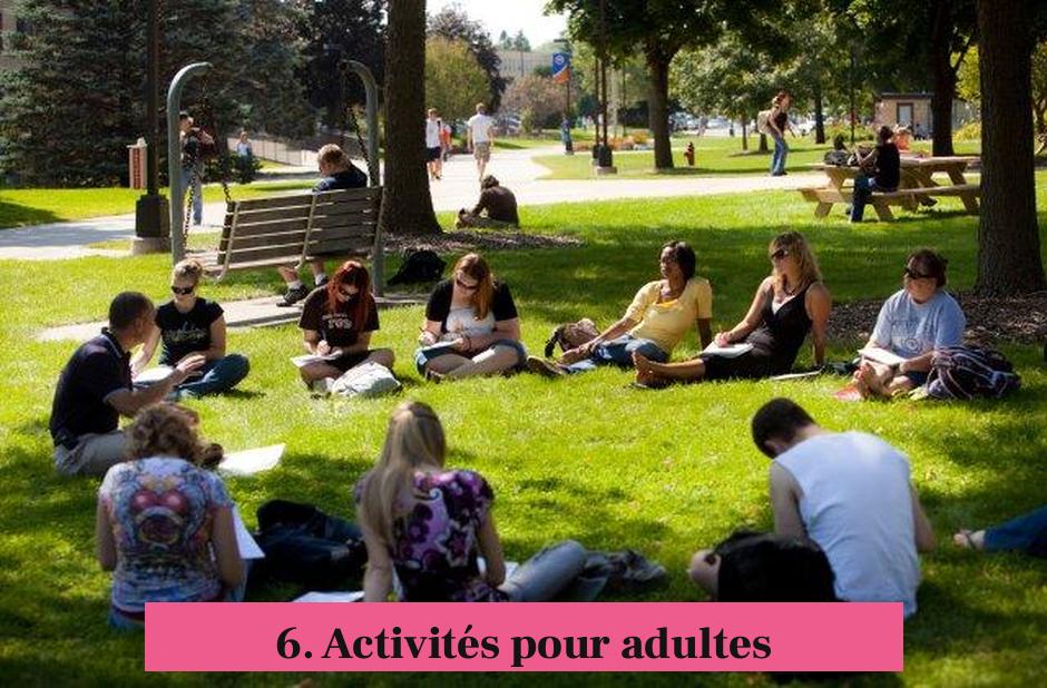 6. Activités pour adultes