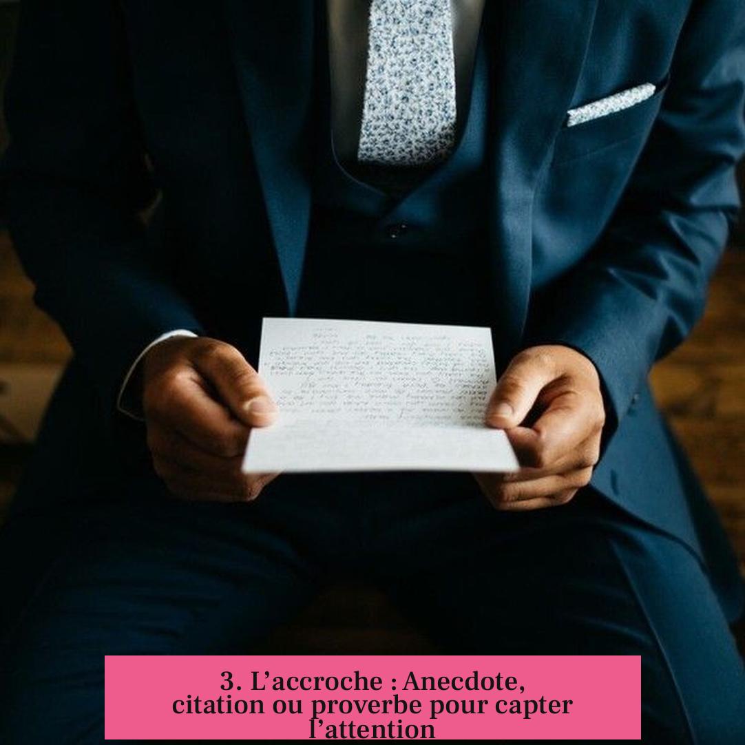 3. L’accroche : Anecdote, citation ou proverbe pour capter l’attention