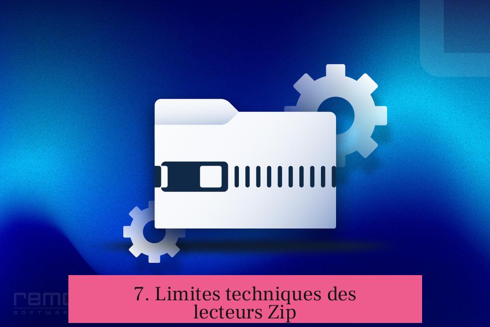 7. Limites techniques des lecteurs Zip