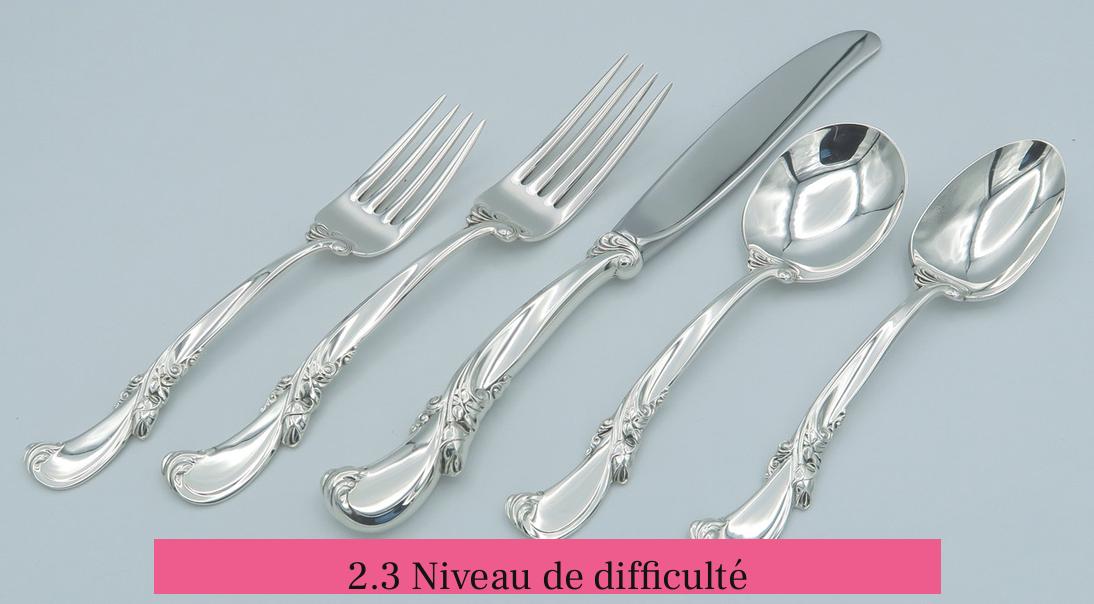 2.3 Niveau de difficulté