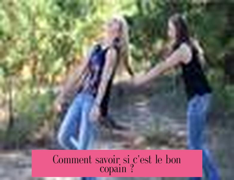 Comment savoir si c'est le bon copain ?