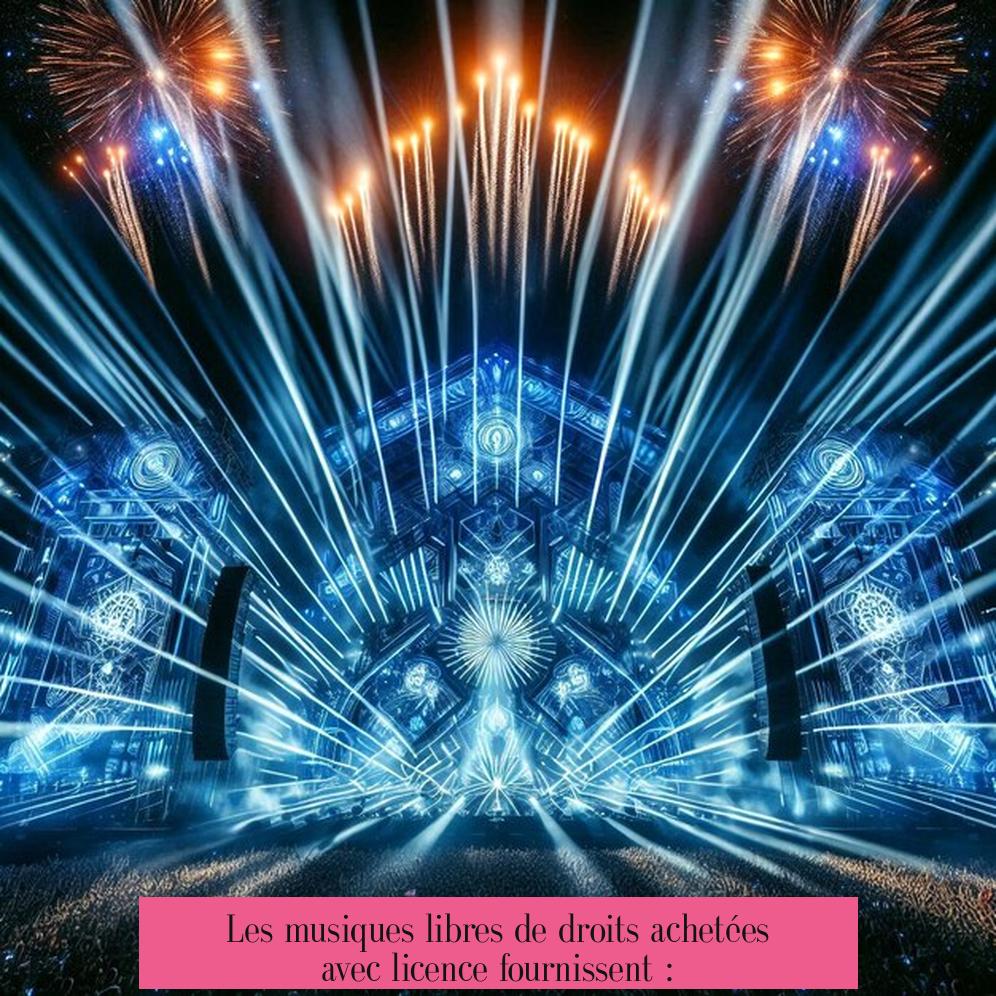 Les musiques libres de droits achetées avec licence fournissent :