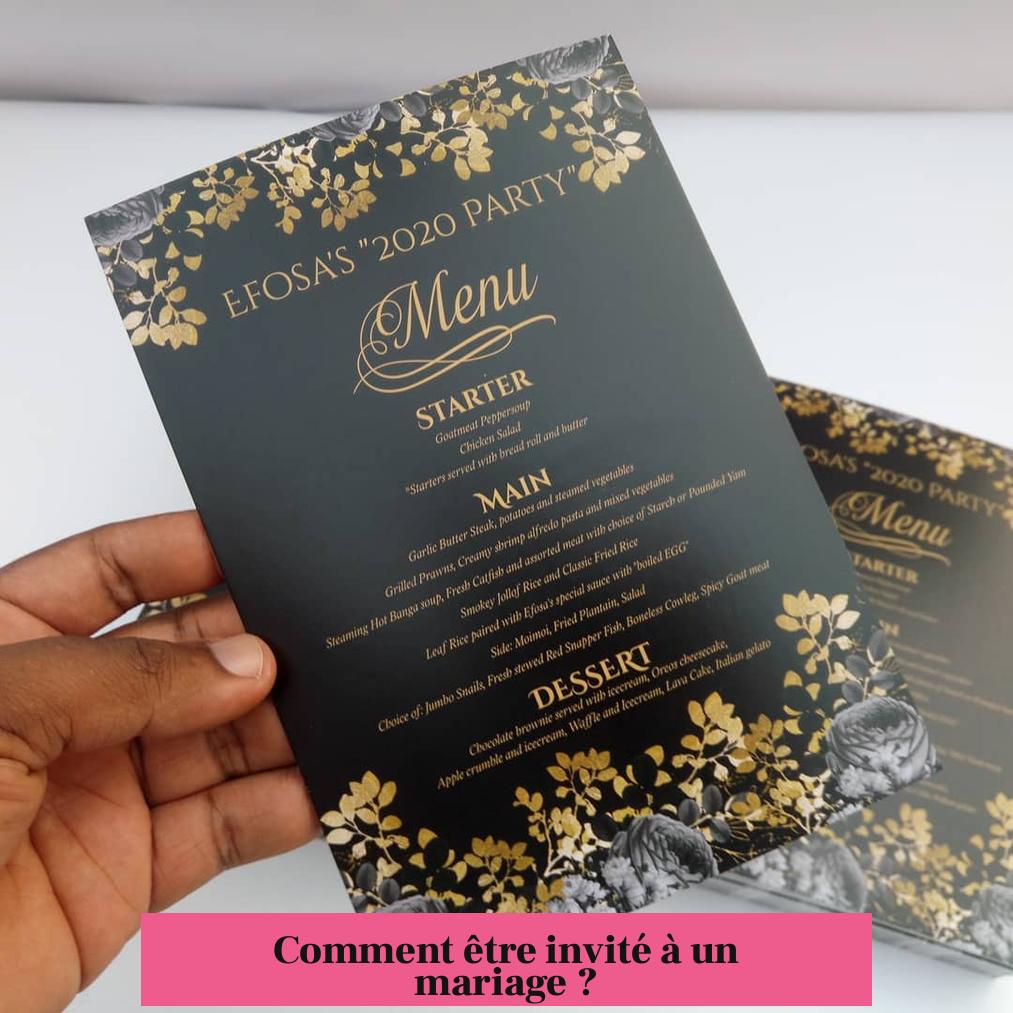 Comment être invité à un mariage ?