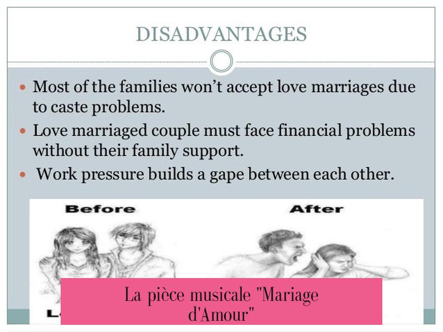 La pièce musicale "Mariage d'Amour"
