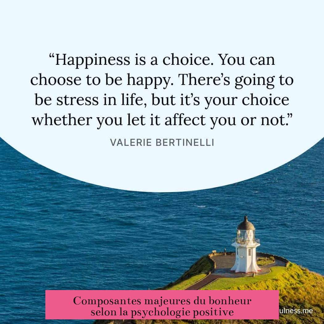 Composantes majeures du bonheur selon la psychologie positive