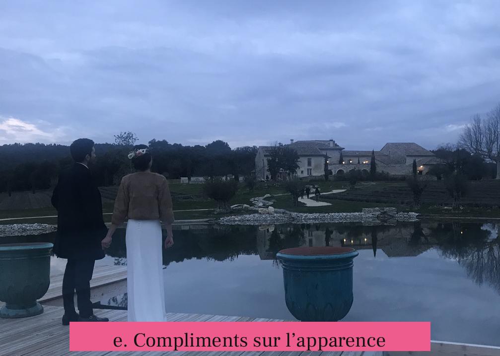 e. Compliments sur l’apparence