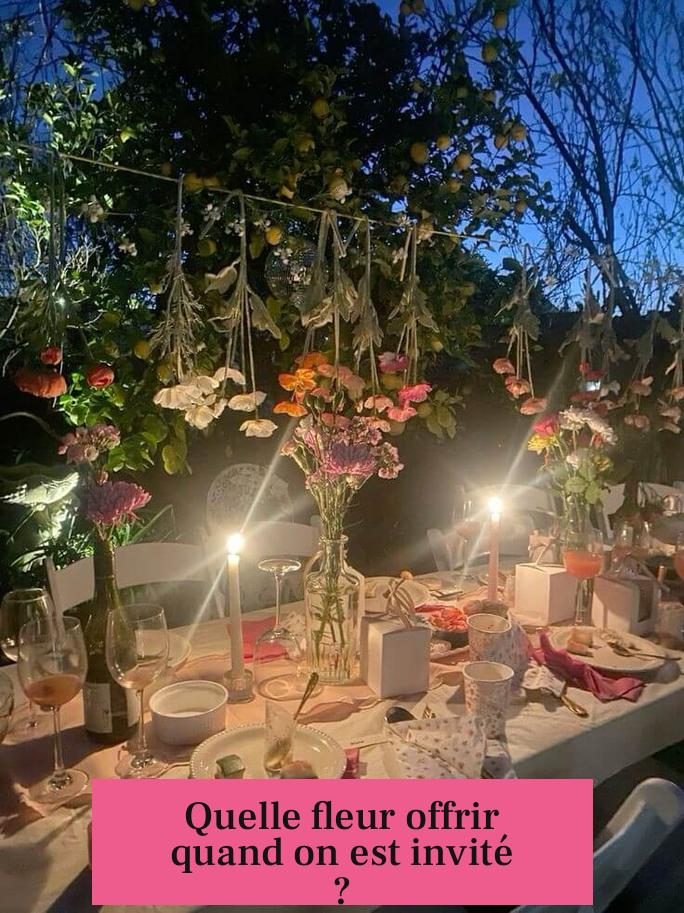 Quelle fleur offrir quand on est invité ?