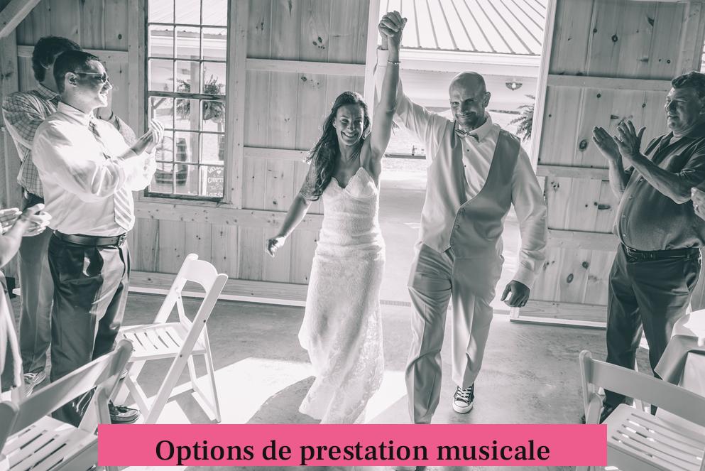 Options de prestation musicale
