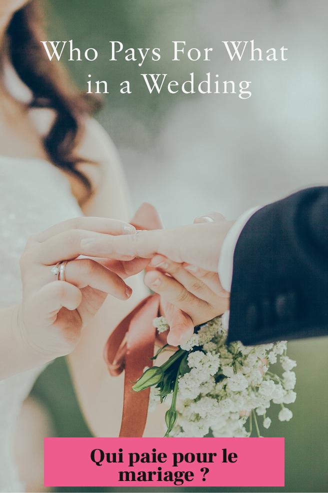 Qui paie pour le mariage ?