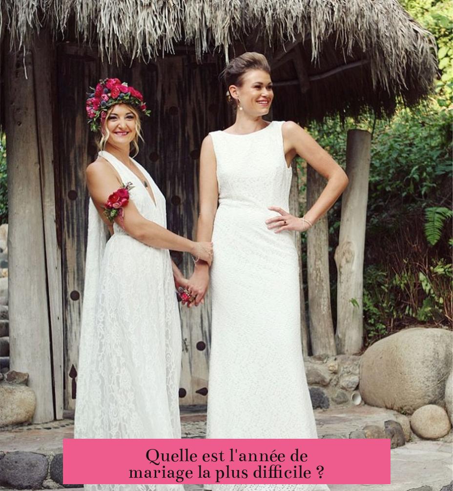 Quelle est l'année de mariage la plus difficile ?