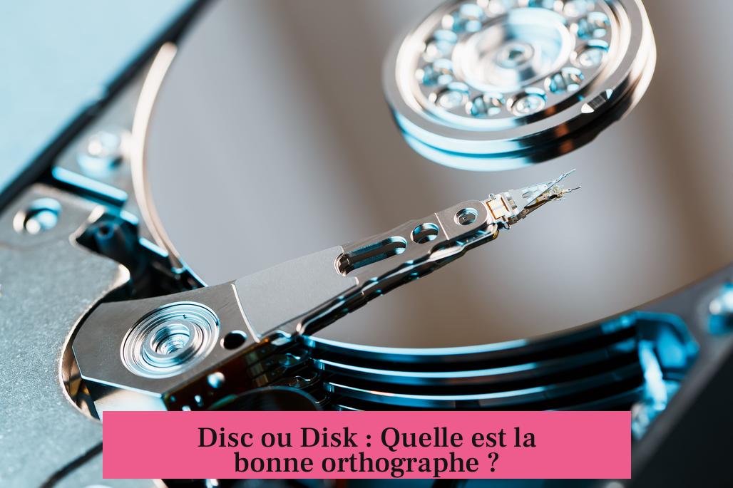 Disc ou Disk : Quelle est la bonne orthographe ?