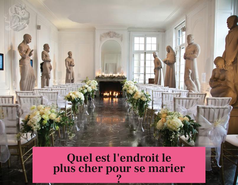 Quel est l'endroit le plus cher pour se marier ?