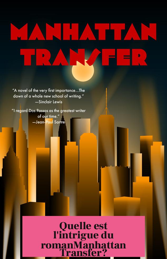 Quelle est l'intrigue du romanManhattan Transfer?