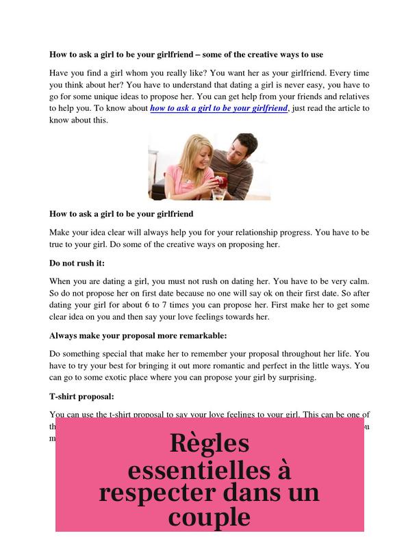Règles essentielles à respecter dans un couple