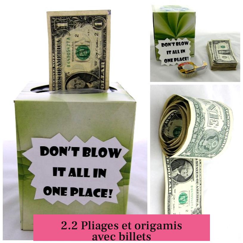 2.2 Pliages et origamis avec billets