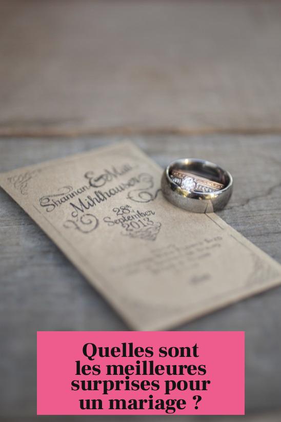 Quelles sont les meilleures surprises pour un mariage ?