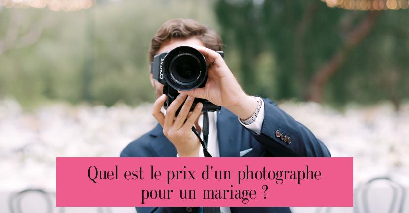 Quel est le prix d'un photographe pour un mariage ?