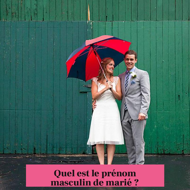 Quel est le prénom masculin de marié ?