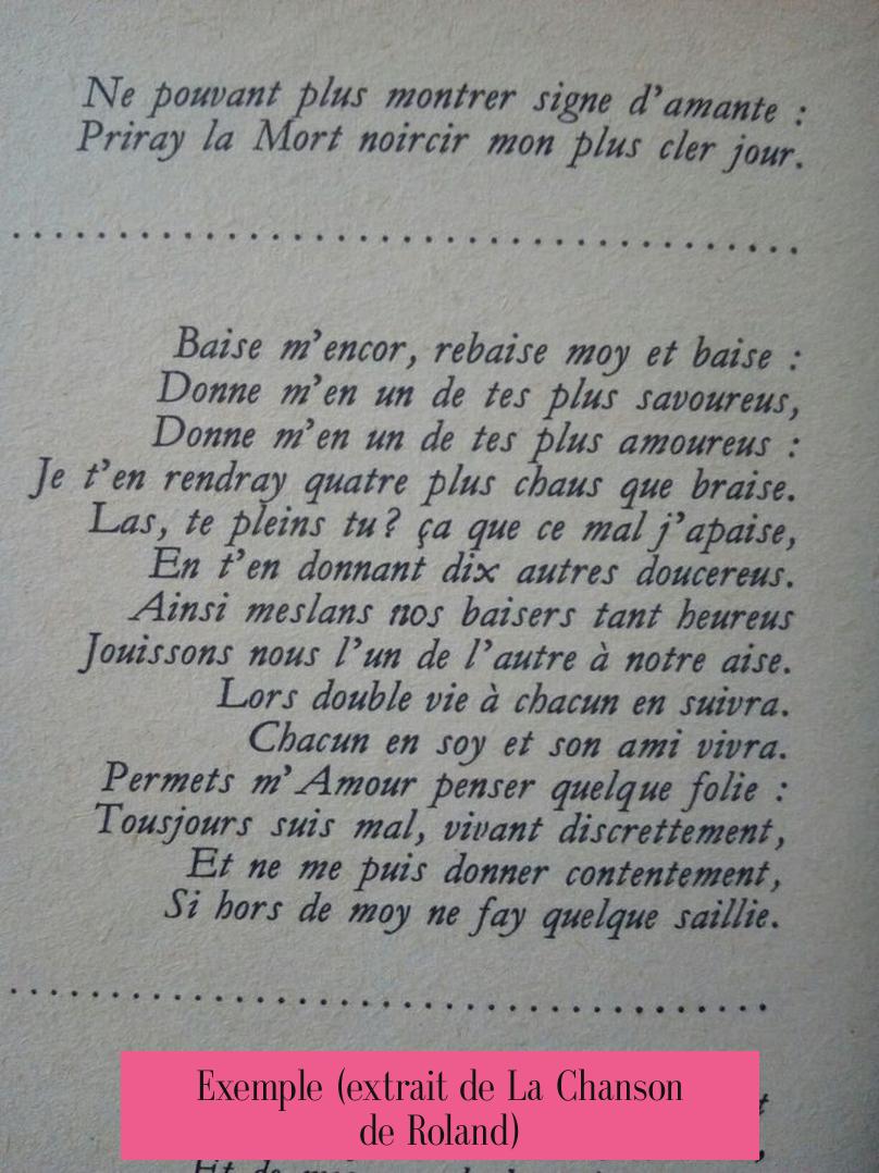Exemple (extrait de La Chanson de Roland)