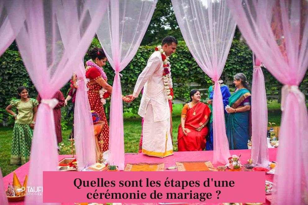 Quelles sont les étapes d'une cérémonie de mariage ?