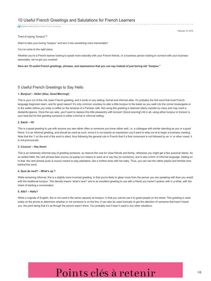 Points clés à retenir