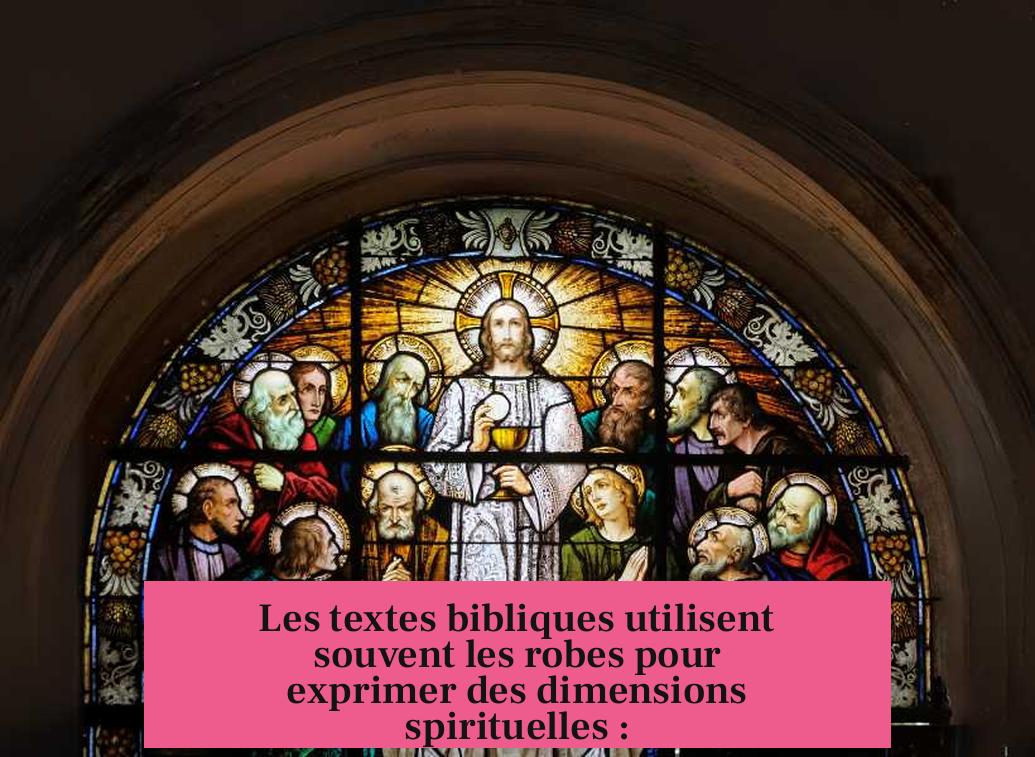 Les textes bibliques utilisent souvent les robes pour exprimer des dimensions spirituelles :