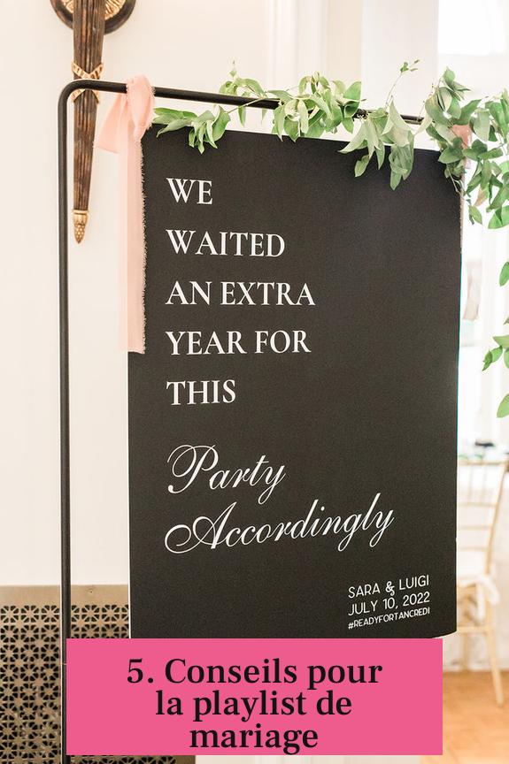 5. Conseils pour la playlist de mariage