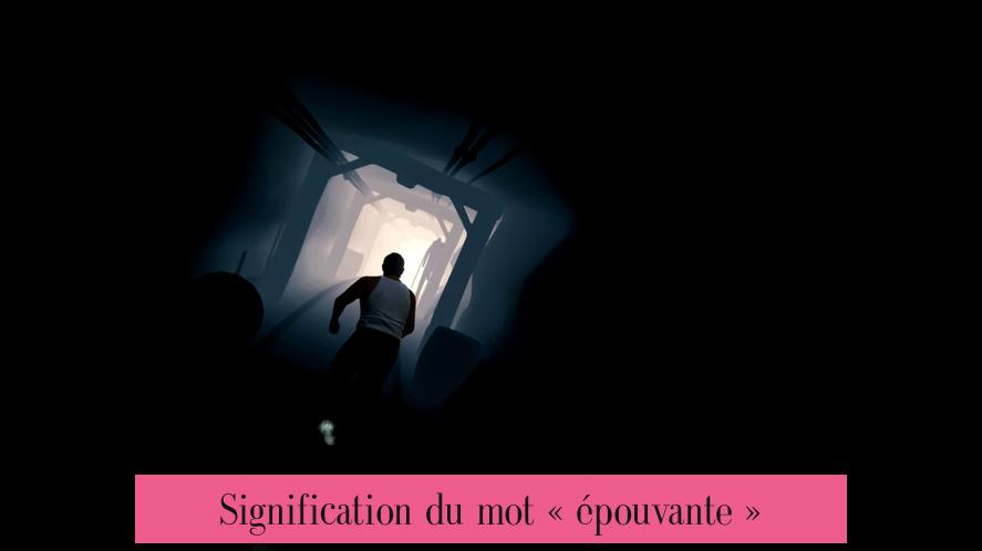 Signification du mot « épouvante »