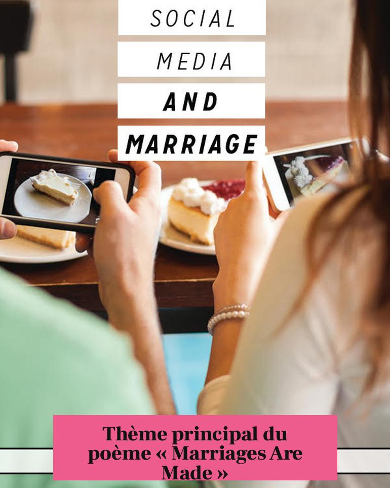 Thème principal du poème « Marriages Are Made »