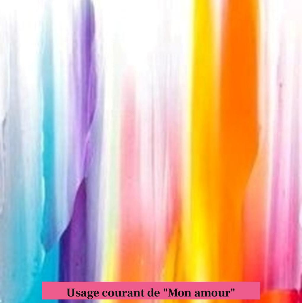 Usage courant de "Mon amour"