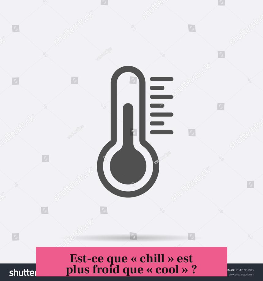 Est-ce que « chill » est plus froid que « cool » ?