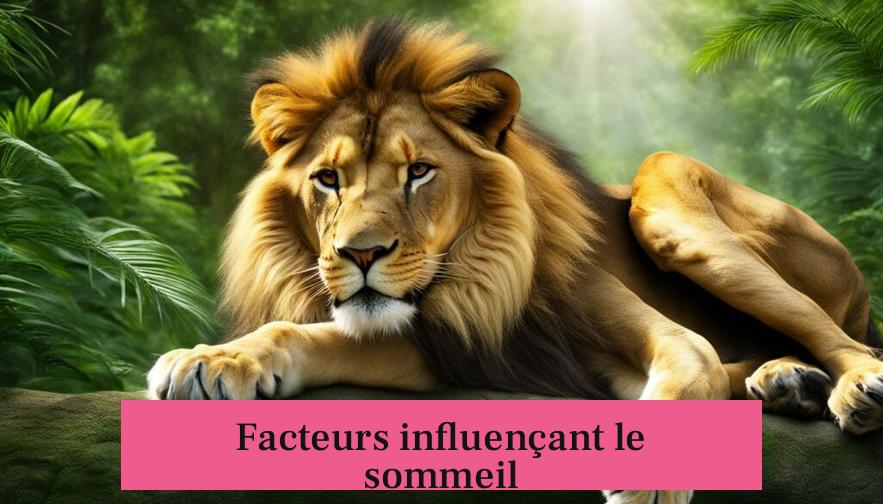 Facteurs influençant le sommeil