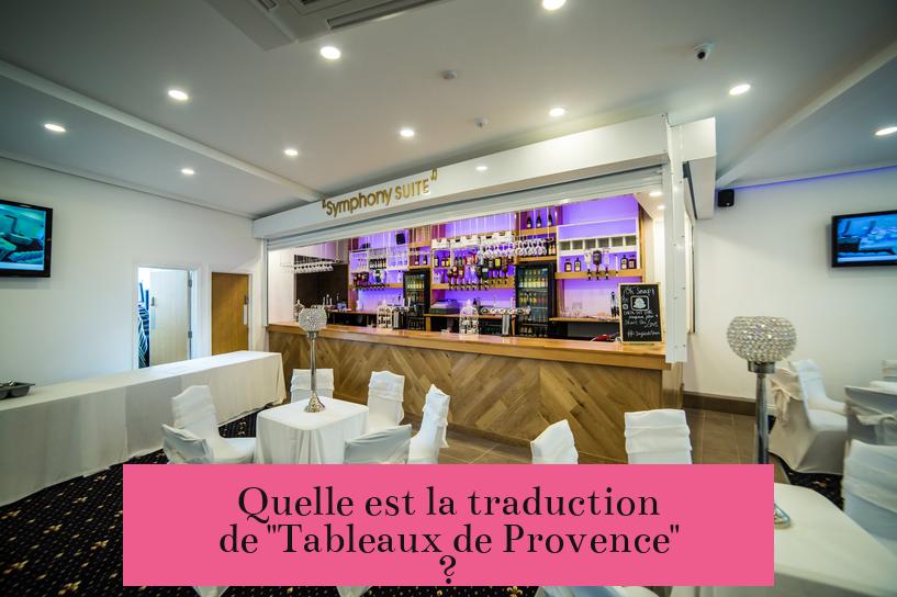 Quelle est la traduction de "Tableaux de Provence" ?