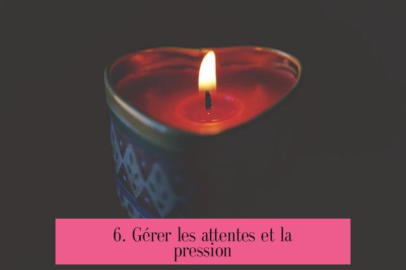 6. Gérer les attentes et la pression