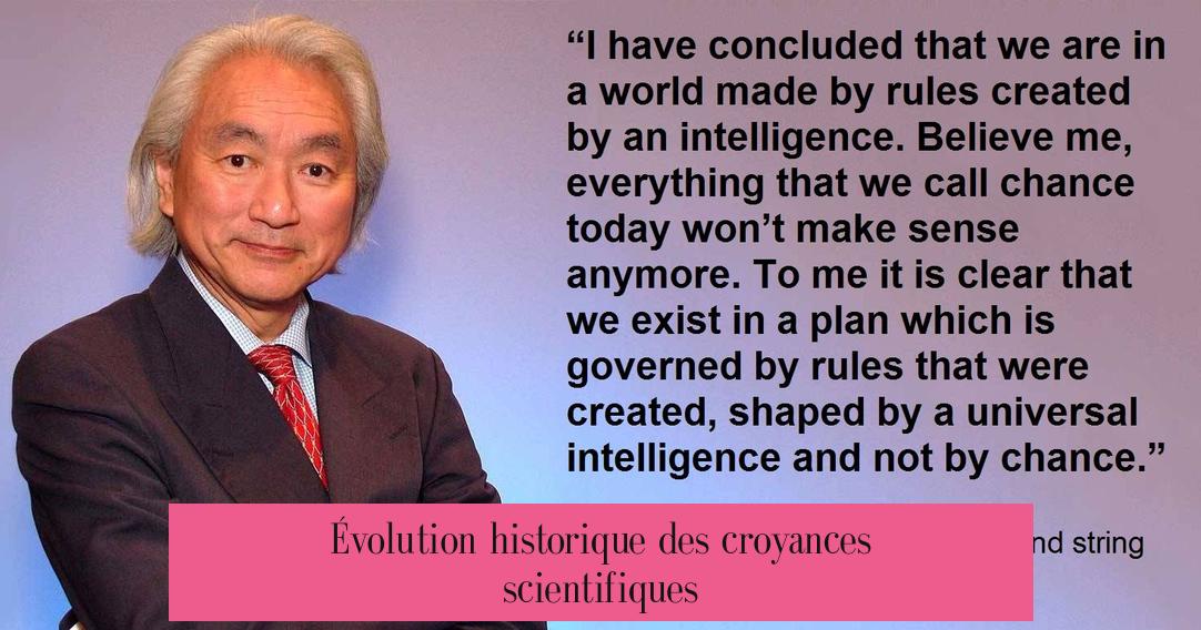 Évolution historique des croyances scientifiques