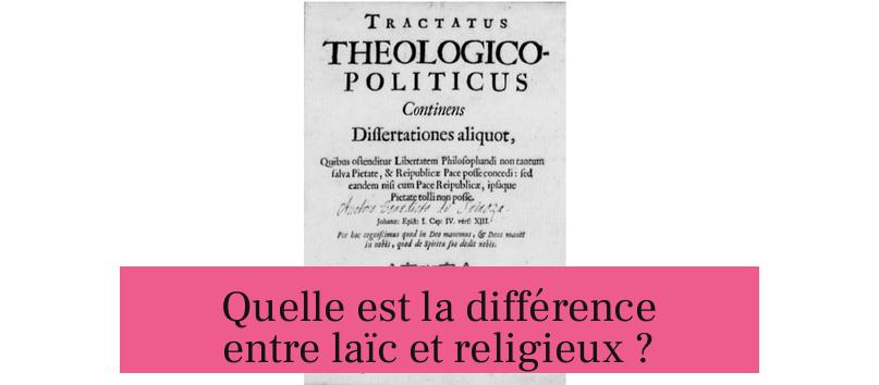 Quelle est la différence entre laïc et religieux ?