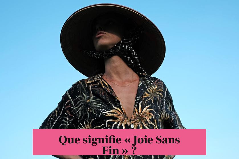 Que signifie « Joie Sans Fin » ?
