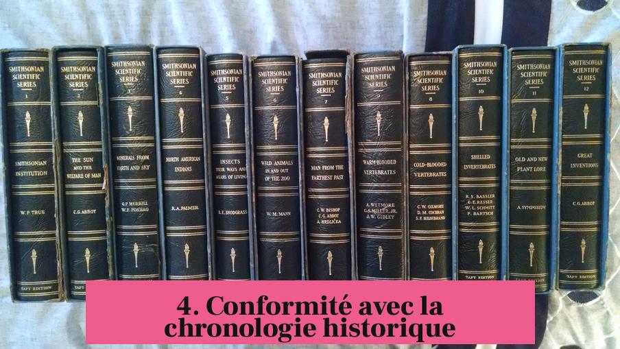 4. Conformité avec la chronologie historique