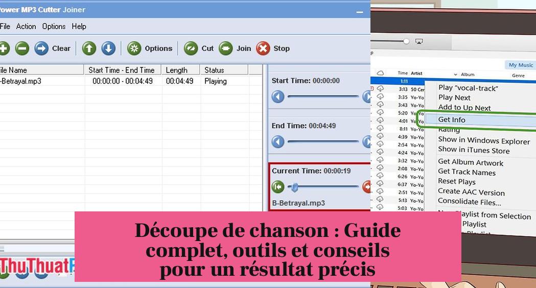 Découpe de chanson : Guide complet, outils et conseils pour un résultat précis