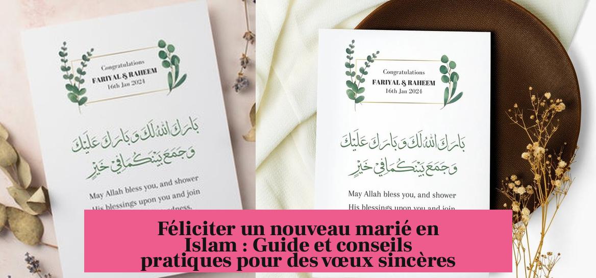 Féliciter un nouveau marié en Islam : Guide et conseils pratiques pour des vœux sincères