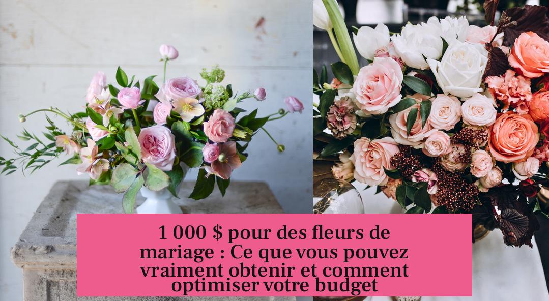 1 000 $ pour des fleurs de mariage : Ce que vous pouvez vraiment obtenir et comment optimiser votre budget