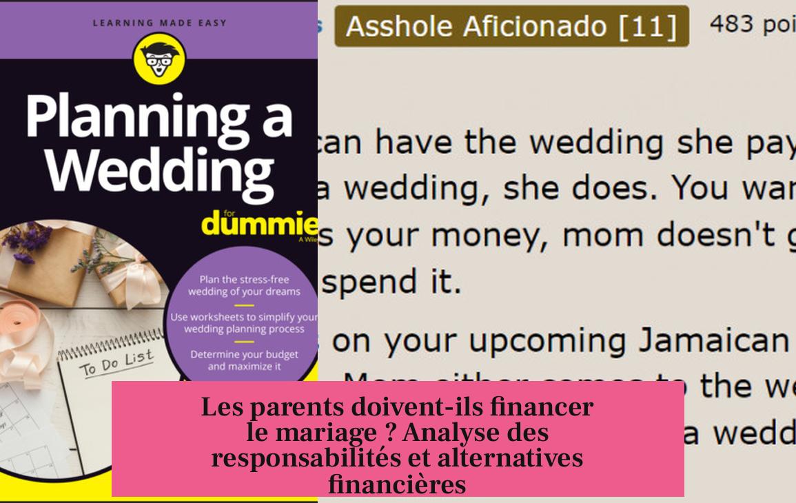 Les parents doivent-ils financer le mariage ? Analyse des responsabilités et alternatives financières